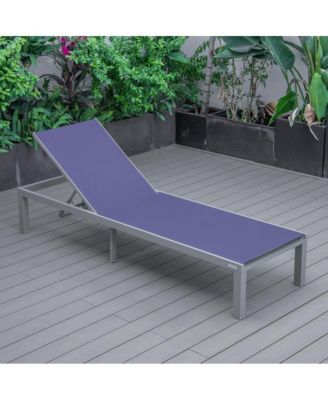 Marlin Patio Chaise Lounge Chair With Grey Aluminum Frame