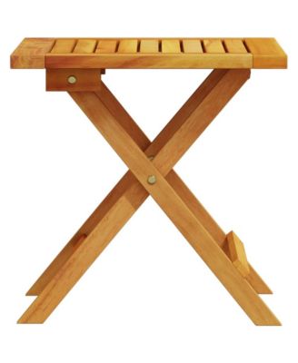 Patio Side Table 15.7"x15.7"x15.7" Solid Wood Acacia