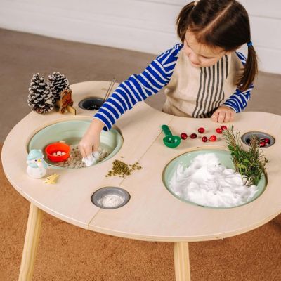 Montessori Activity Table for Toddlers, Sensory Table for Indoor Play and Learning - Activity Table for Boys & Girls
