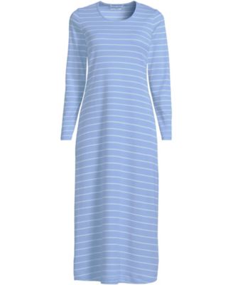 Plus Size Cotton Long Sleeve Midcalf Nightgown