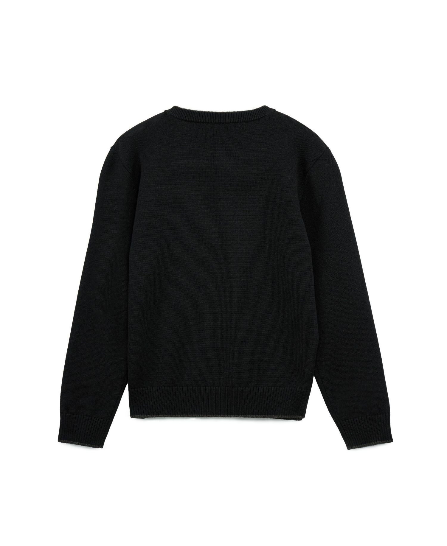 Boy's Moto Ribbing Detail Crew Neck Sweater