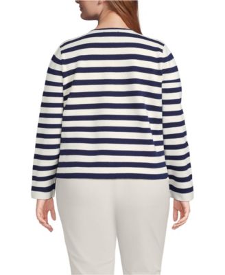 Plus Size Fine Gauge Cotton Milano Blazer Sweater