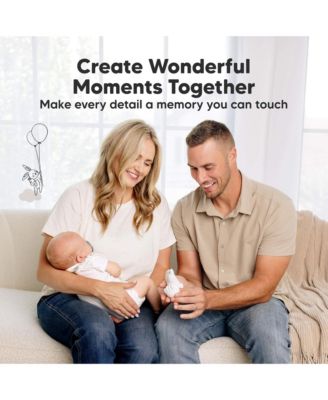 Reve Baby Casting Kit Hands and Feet Mold, 3D Baby Hand Casting Kit 0-9 Months with Wood Base, BPA-Free Baby Keepsake