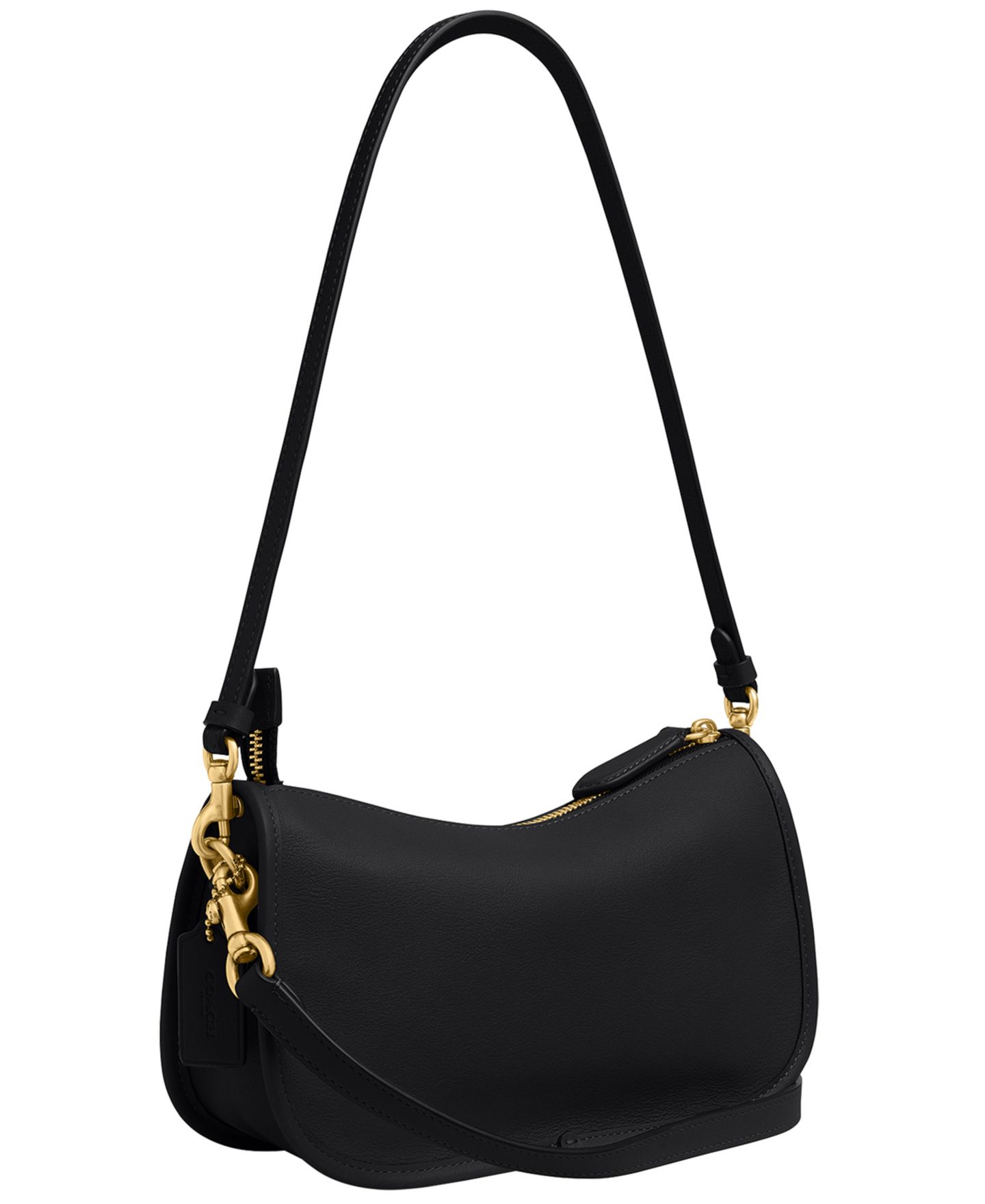 Женская сумка COACH Waverly Small Leather Shoulder, цвет: Латунный / Чёрный — фото 3