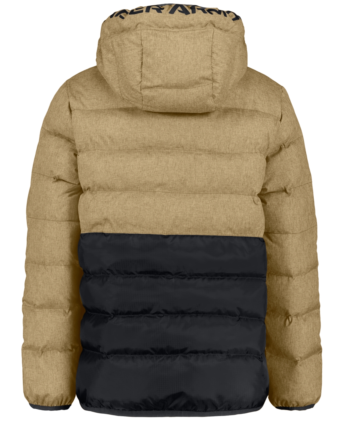 Under Armour Big Boys Pronto Color Block Full Zip Puffer Jacket In Brown