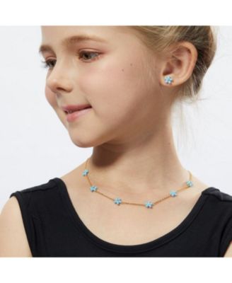 Petit Rosie Earrings in Sky Blue