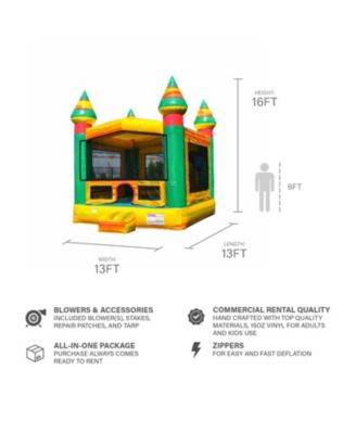 Titanium Commercial Grade Inflatable Bounce House with Air Blower, Kids and Adults, 100% PVC Vinyl, Outdoor Indoor, Backyard Home, Bouncer Jumper, Basketball Hoop, Birthday, Party Rental