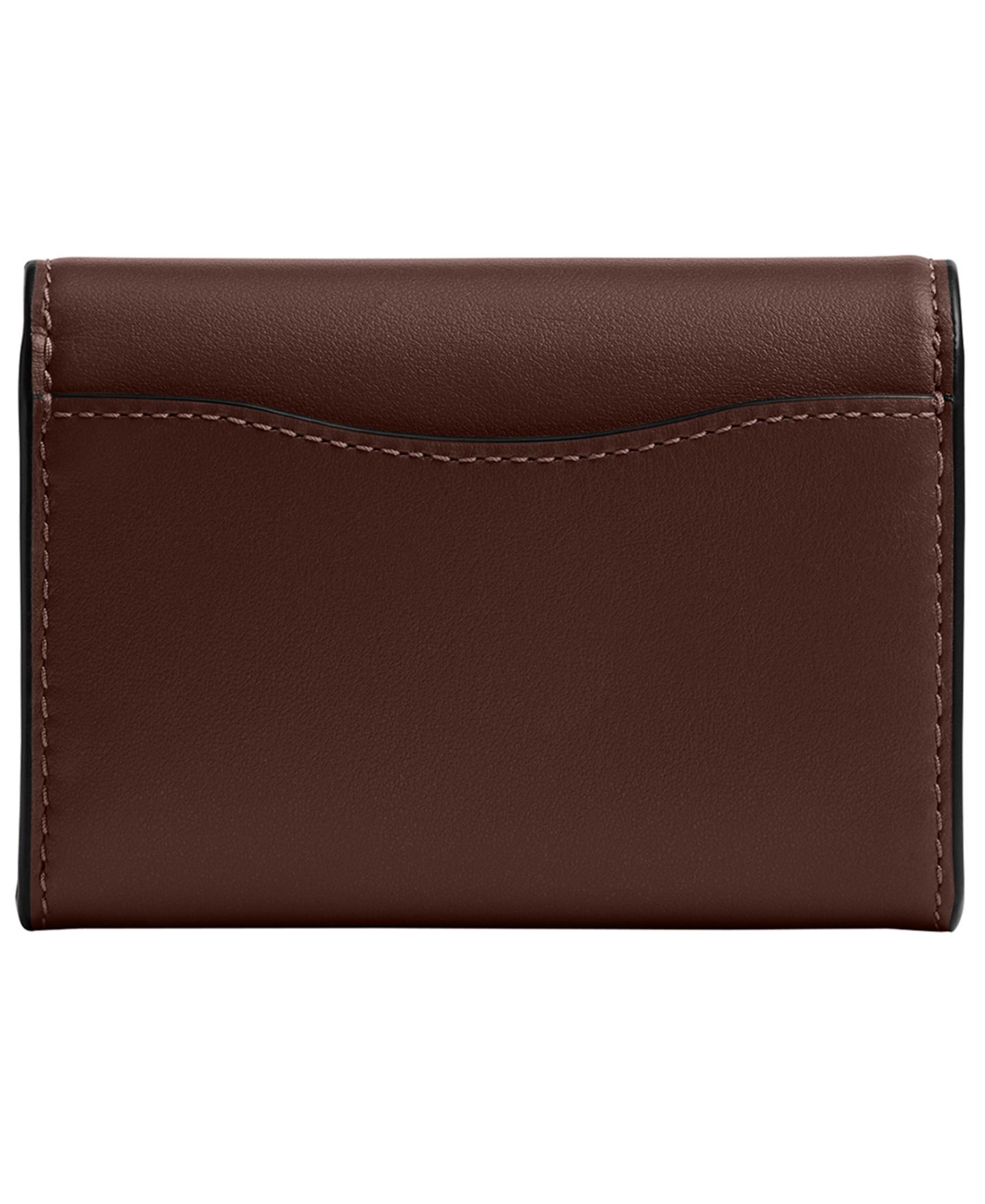 Женский кошелёк COACH Essential Leather Flap Card Case, цвет: Латунный / Кленовый — фото 3
