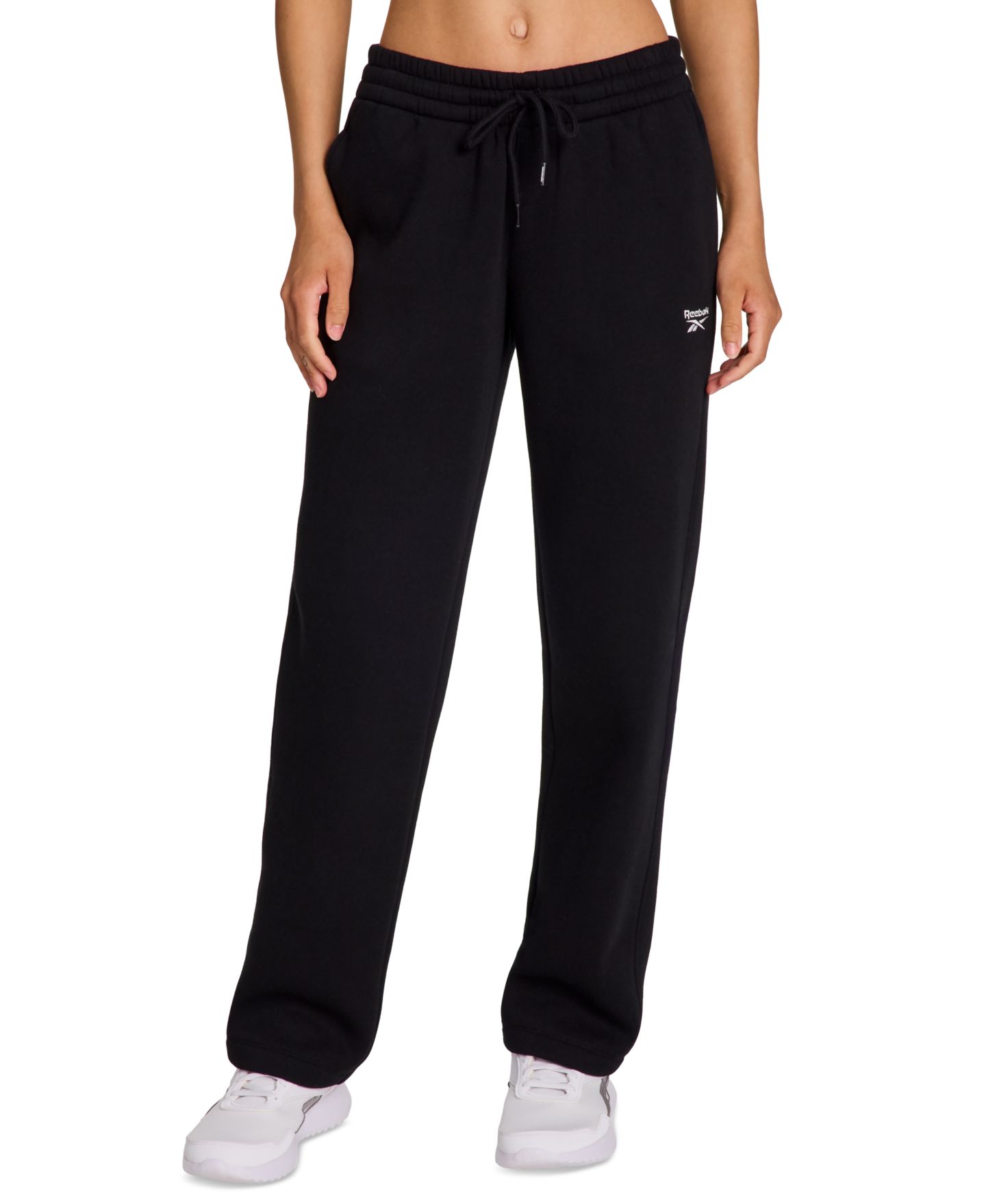 Женские брюки Reebok Straight Leg Sweatpants, цвет: Чёрный — фото 1