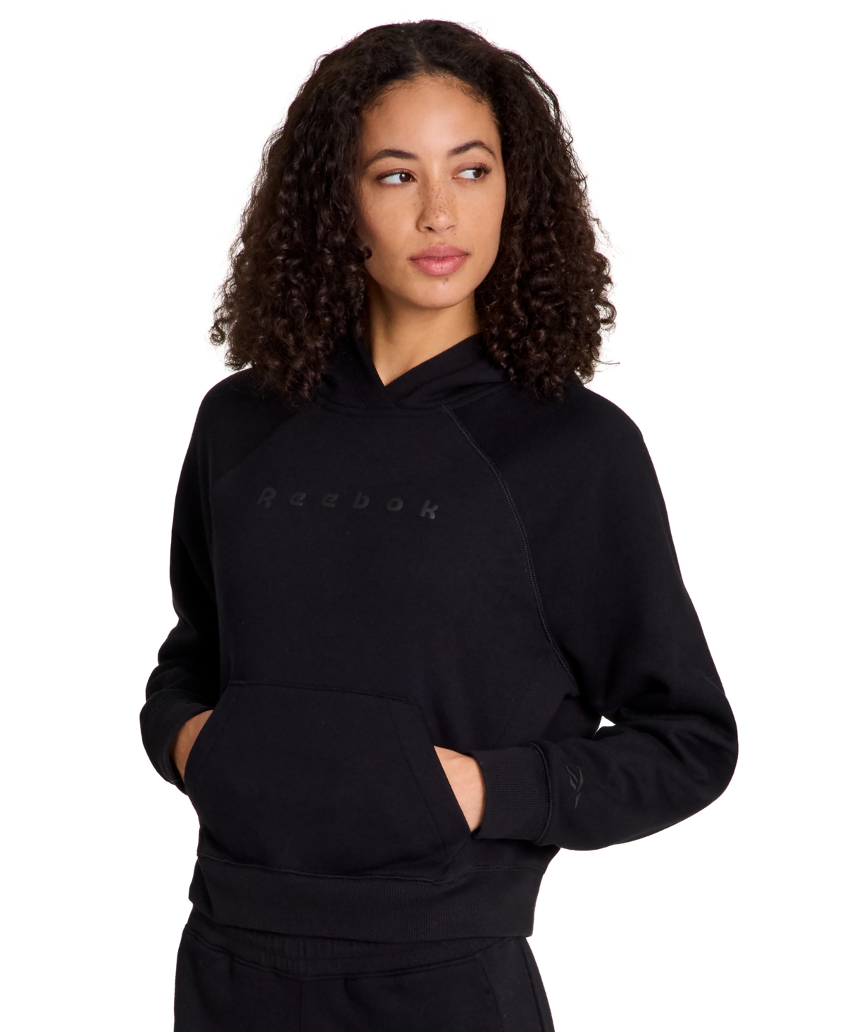 Reebok Women's Kangaroo Pocket Hoodie In Black
