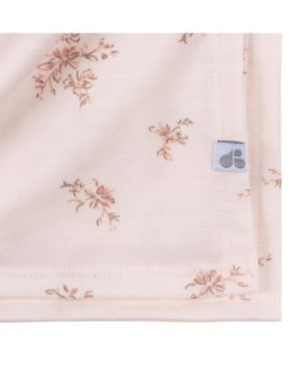 Baby Girls' 2-Piece Swaddle Blanket & Headband Set, Pink Floral, One Size