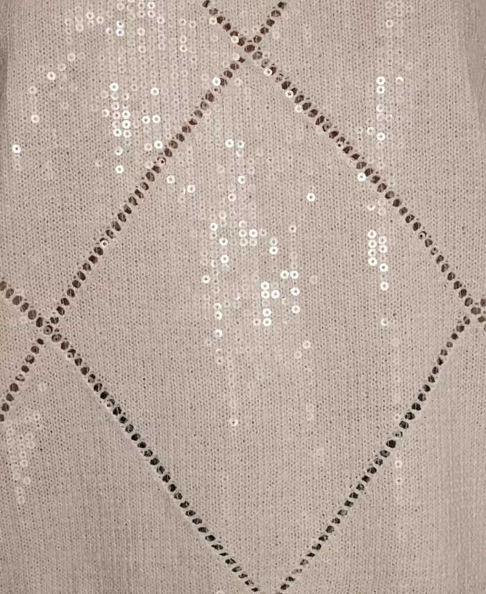 Women's Short Sleeve Sequin Sweater - thumbnail 9
