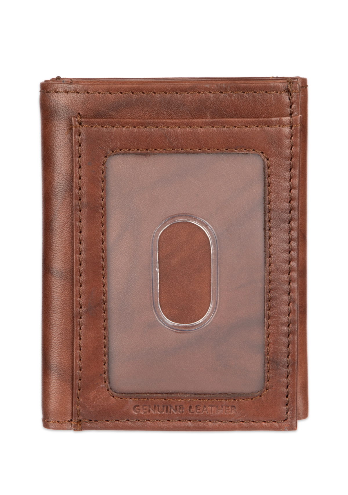 Tommy Hilfiger Men's Ribbon Striped Trifold Wallet In Brown