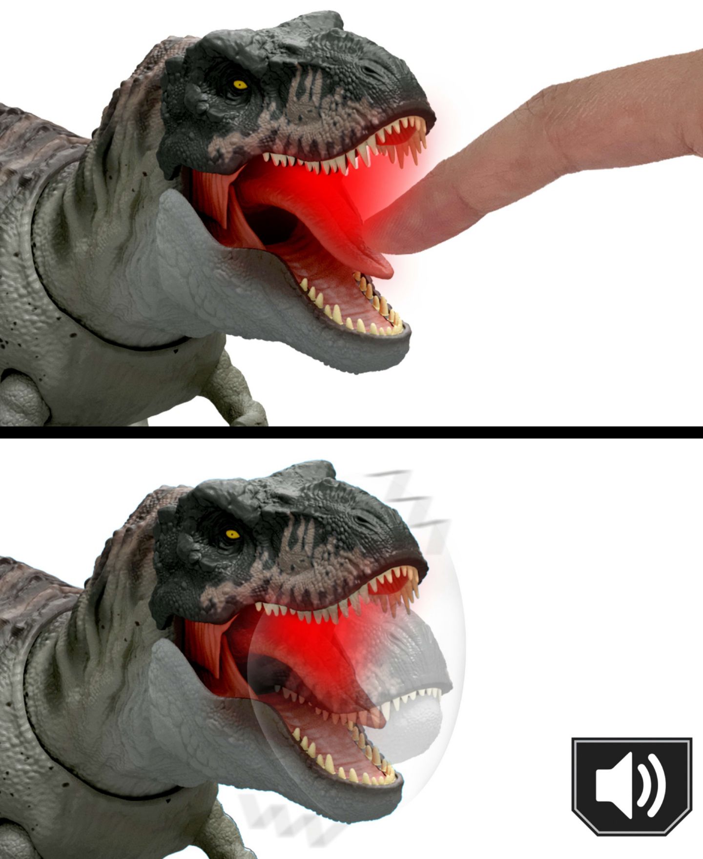 Детская фигурка Jurassic World Tyrannosaurus Rex Power Devour Lights and Sounds Action Figure, Ages 4+ — фото 4