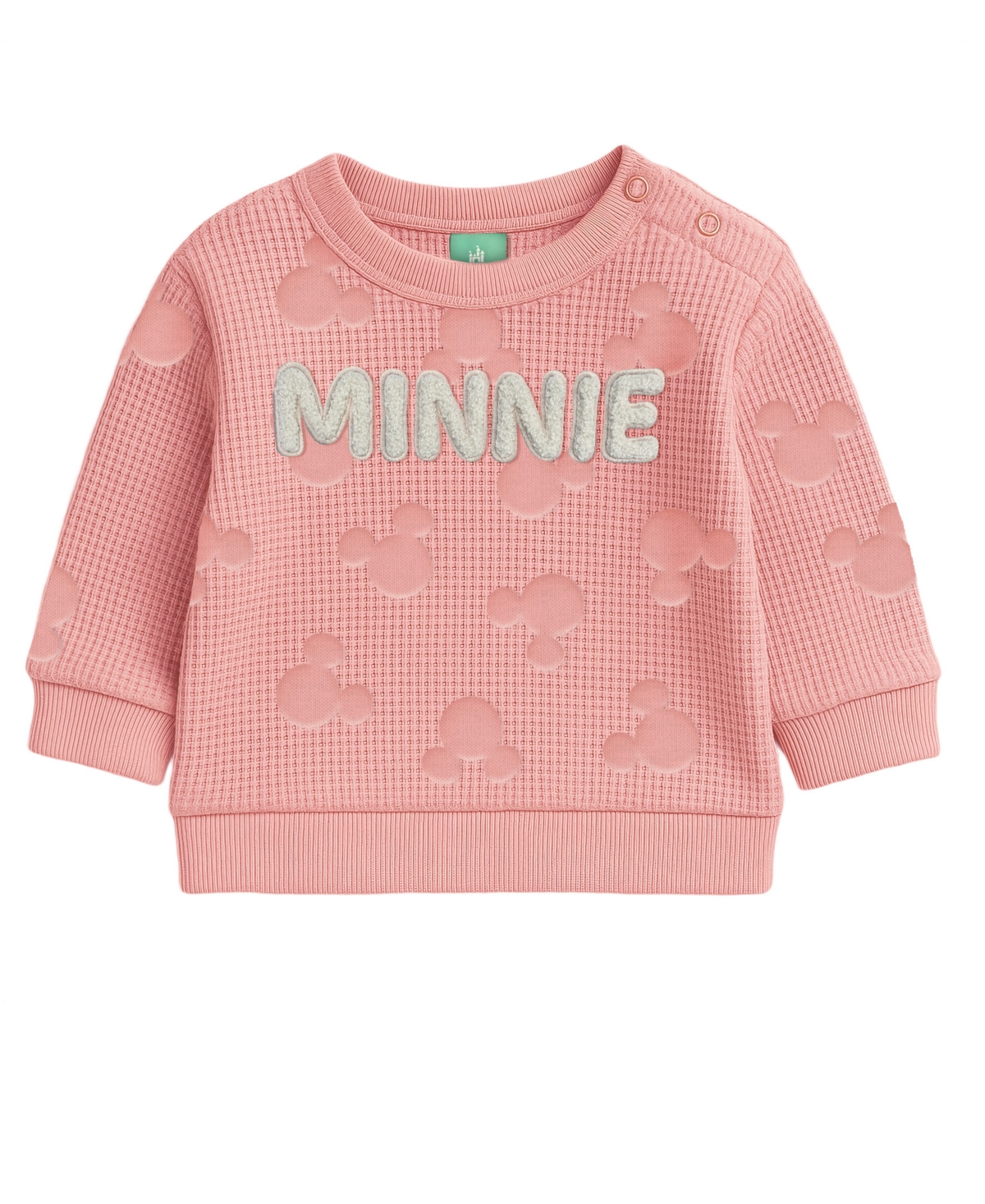 Disney Baby Girls 3-Piece Minnie Mouse Print Sweatshirt, Bodysuit and Pants Set