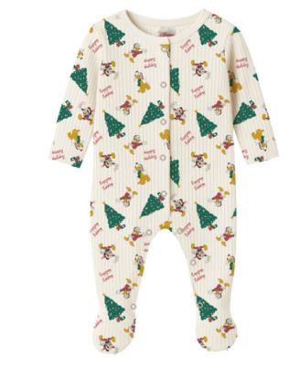 Baby Boys' Mickey and Pluto Holiday Coverall, Bodysuit, Cap, Bib and Pants, 5-Piece Set