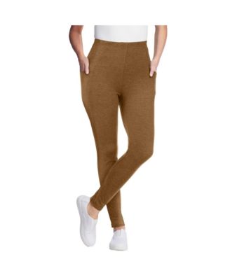 Women's Within Tall Side Pocket Ankle-Length Pull-On Stretch Knit Cotton Spandex Leggings