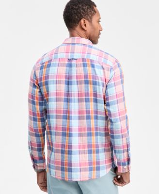 Men's Palma Roja Plaid Cotton Button Shirt