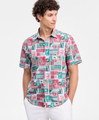 Tommy Bahama - Men's Coast Gift Wrap-Print Short-Sleeve Shirt