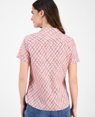 Nautica Women's Argyle Dot Camp Shirt