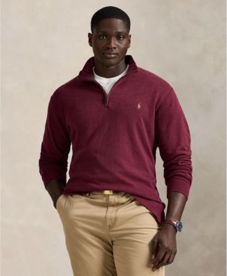 Men's Big & Tall Estate-Rib Quarter-Zip Pullover Sweater