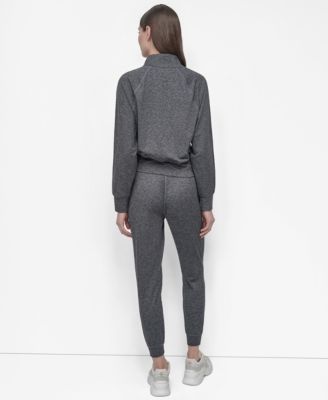 Women's Space-Dyed Half-Zip Raglan-Sleeve Top