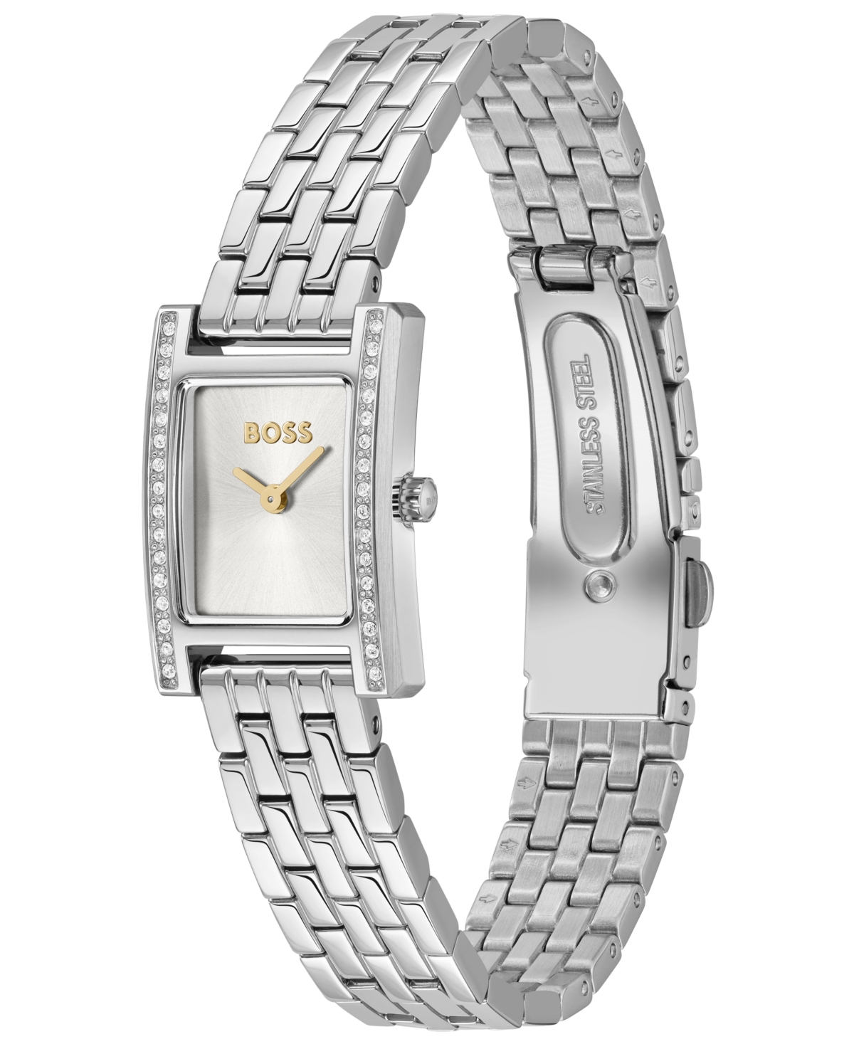 Hugo Boss Women's Lucy Precious Quartz Basic Mini Stainless Steel Watch, 18.50mm In Metallic