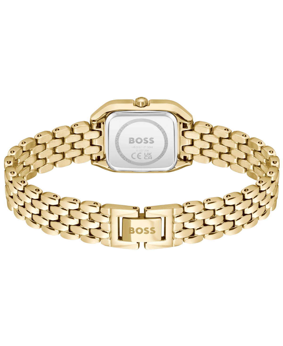Hugo Boss Women's Mae Petite Quartz Basic Mini Ionic Plated Thin Gold Steel Watch, 22mm In Gold