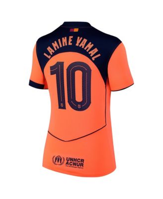 Women's Lamine Yamal Orange Barcelona 2025/26 Third Replica Player Jersey