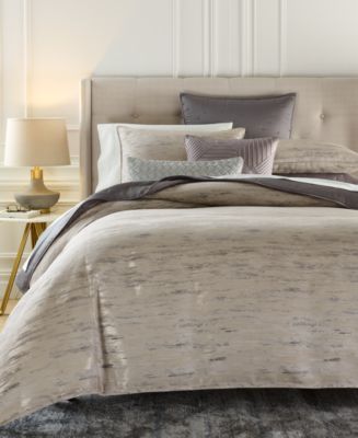 Hotel Collection Impasto Stone Duvet Cover Set, Full/Queen