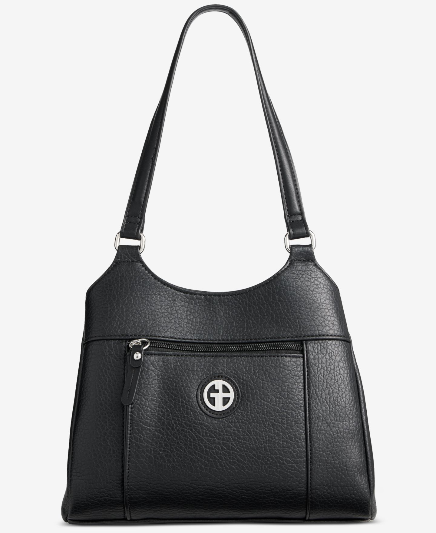 Женская сумка Giani Bernini Pebbled 4-Poster Tote, цвет: Чёрный — фото 1