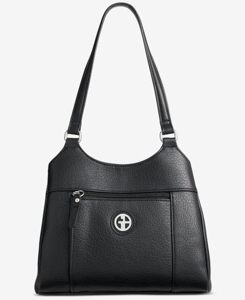 Женская сумка Giani Bernini Pebbled 4-Poster Tote, цвет: Чёрный