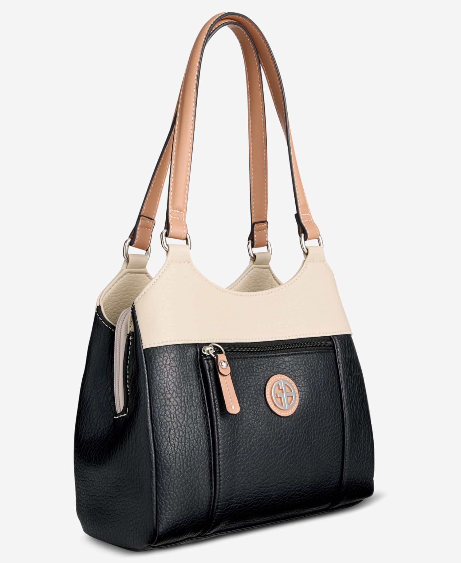 Colorblock Pebbled 4-Poster Tote