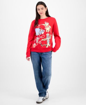Juniors' Winnie the Pooh Holiday Graphic Sweatshirt