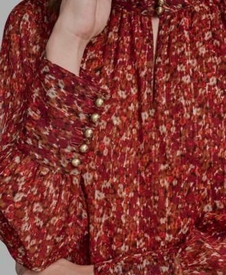 Women's Printed Mock Neck Top