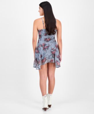 Juniors' Drop-Waist Mini Dress
