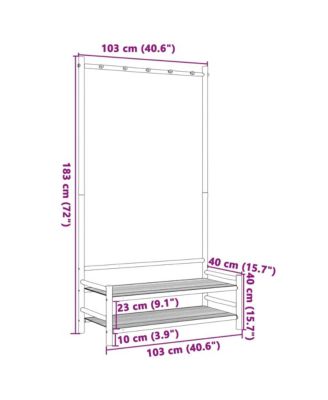 Clothes Rack Natural Bamboo Bamboo Compact Clothes Rack