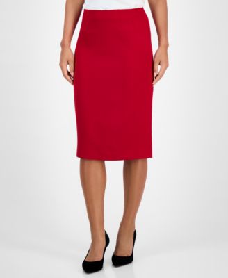 Kasper - Crepe Knee-Length Skirt