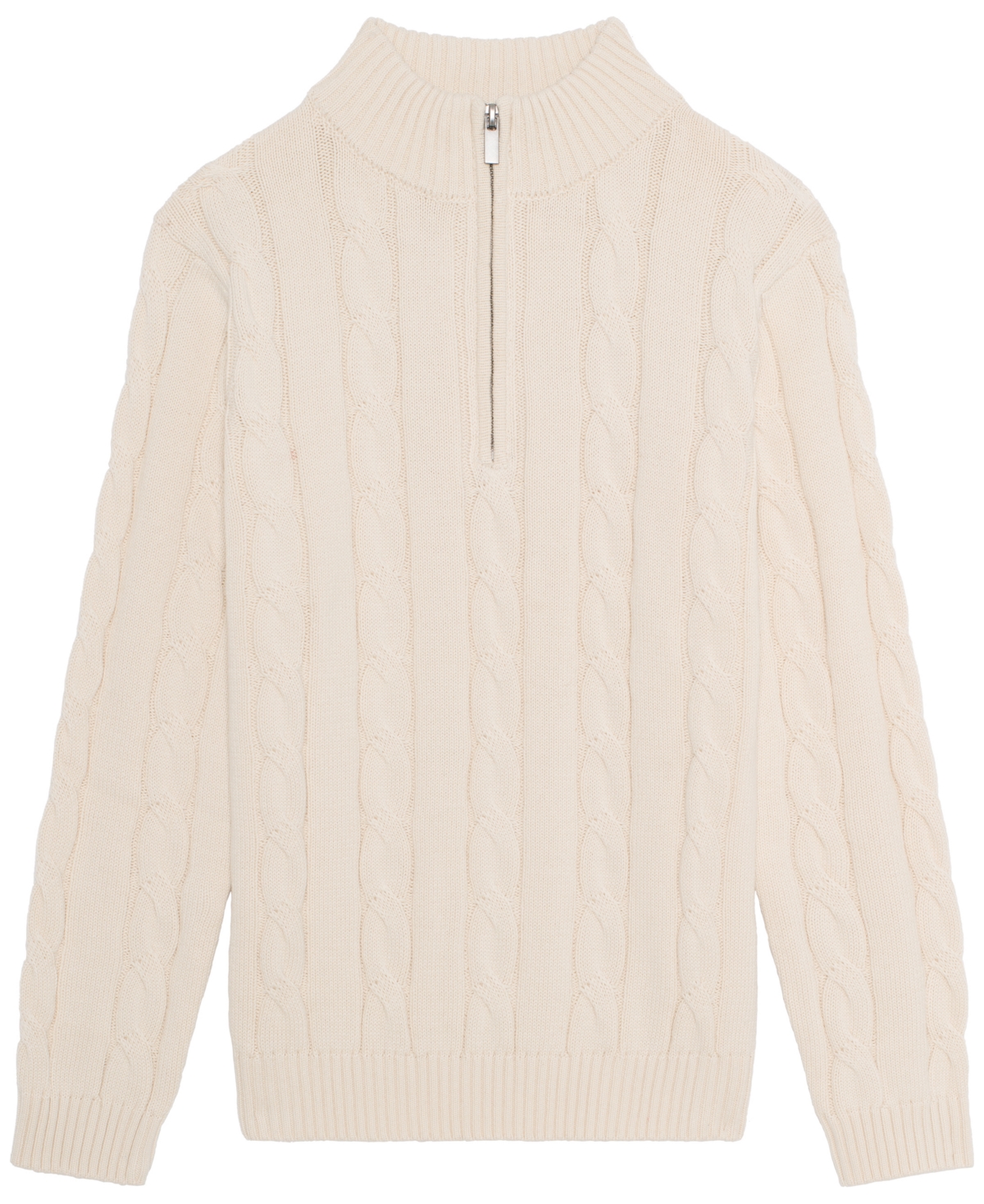 B By Brooks Brothers Big Boys Cable Quarter Zip Sweater