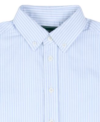Big Boys' Striped Woven Long Sleeve Oxford Shirt