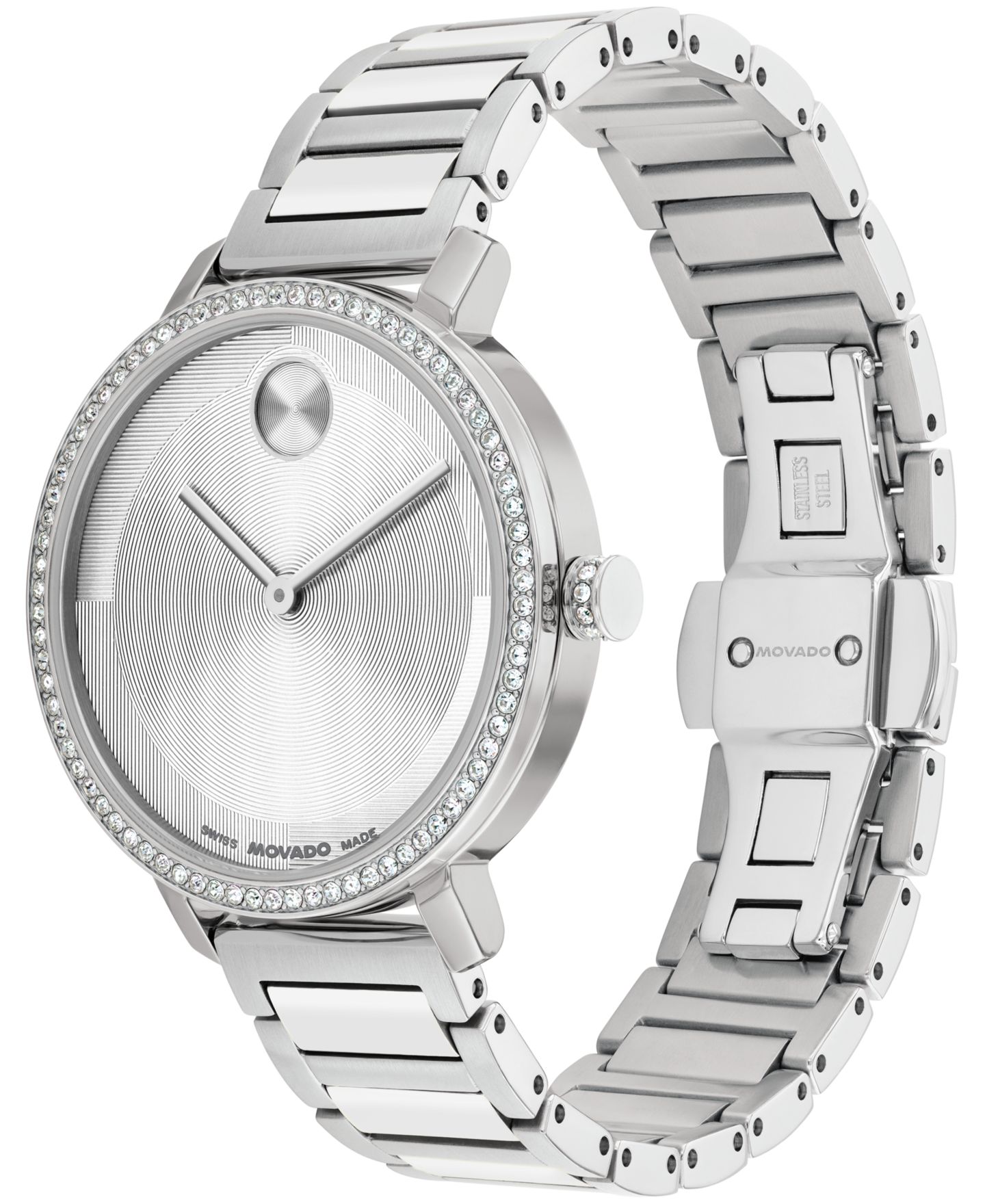 Женские часы Movado Bold Evolution 2.0 Swiss Quartz Stainless Steel Watch, 34mm — фото 2