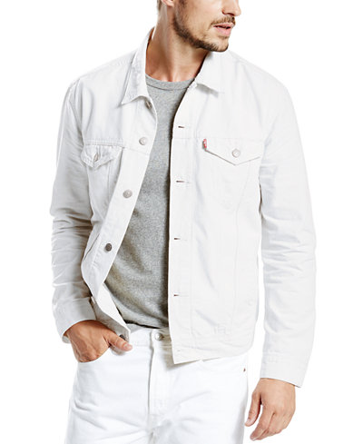 Levi's® Men's White Denim Trucker Jacket - Coats & Jackets - Men - Macy's