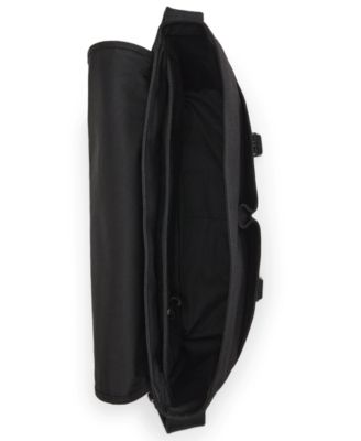 Men's Leather-Trim Travel Messenger Bag