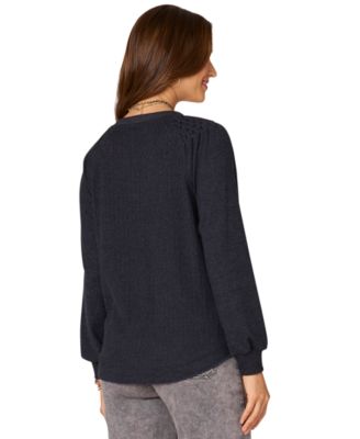 Women's Long Smocked Sleeve Top