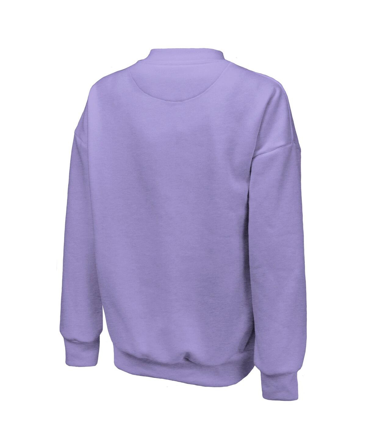 Majestic Threads Violet Golden State Valkyries Primary Logo Drop Shoulder Tri-blend Pullover Sweatsh In Purple