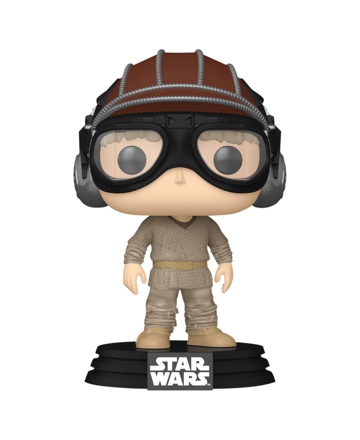 Funko Star Wars Anakin Skywalker Wearing A Pod Racer Helmet 698 Pop Bobblehead Vinyl Figure In Transparent