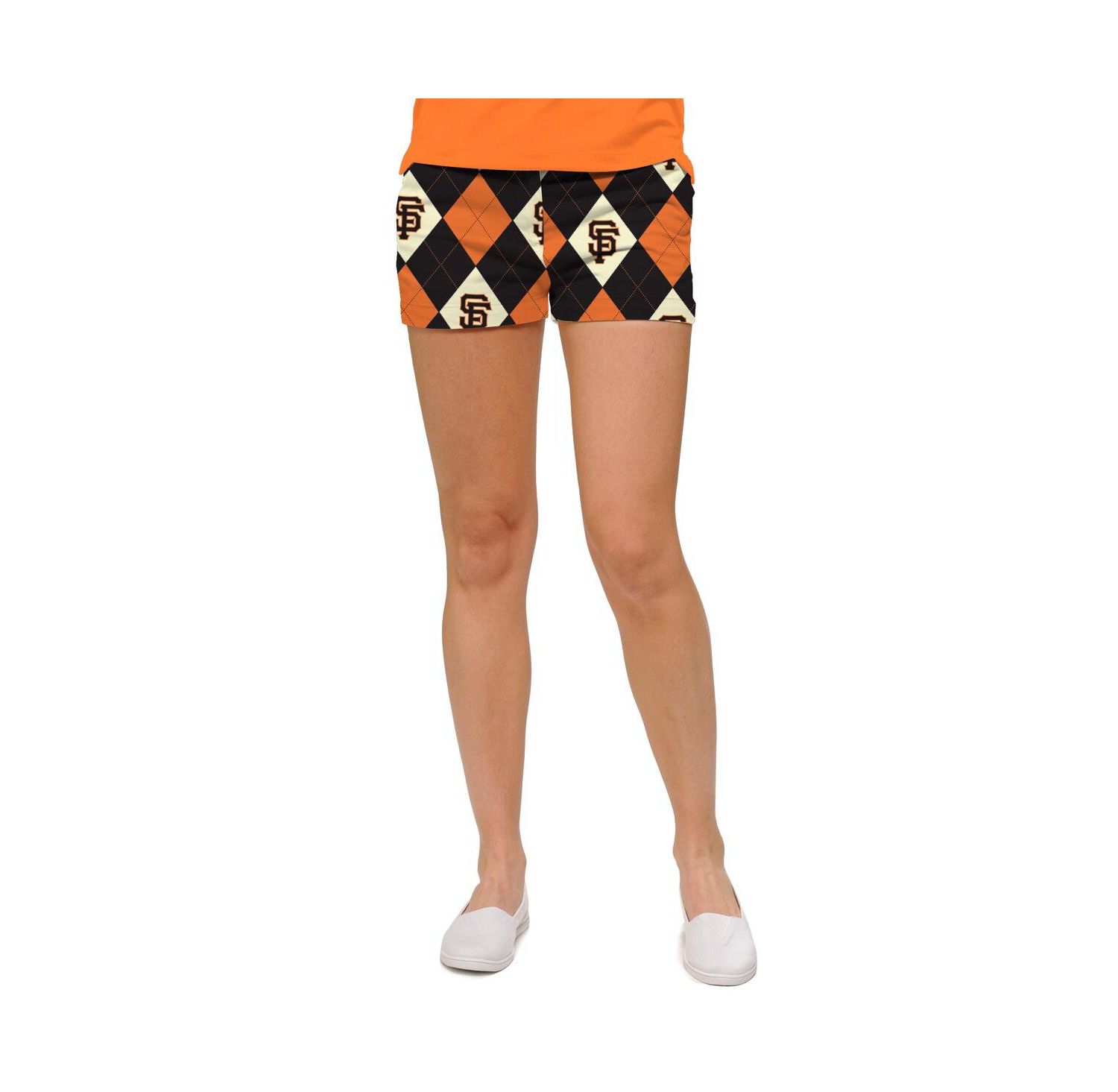 Women's Black San Francisco Giants Argyle Mini Shorts