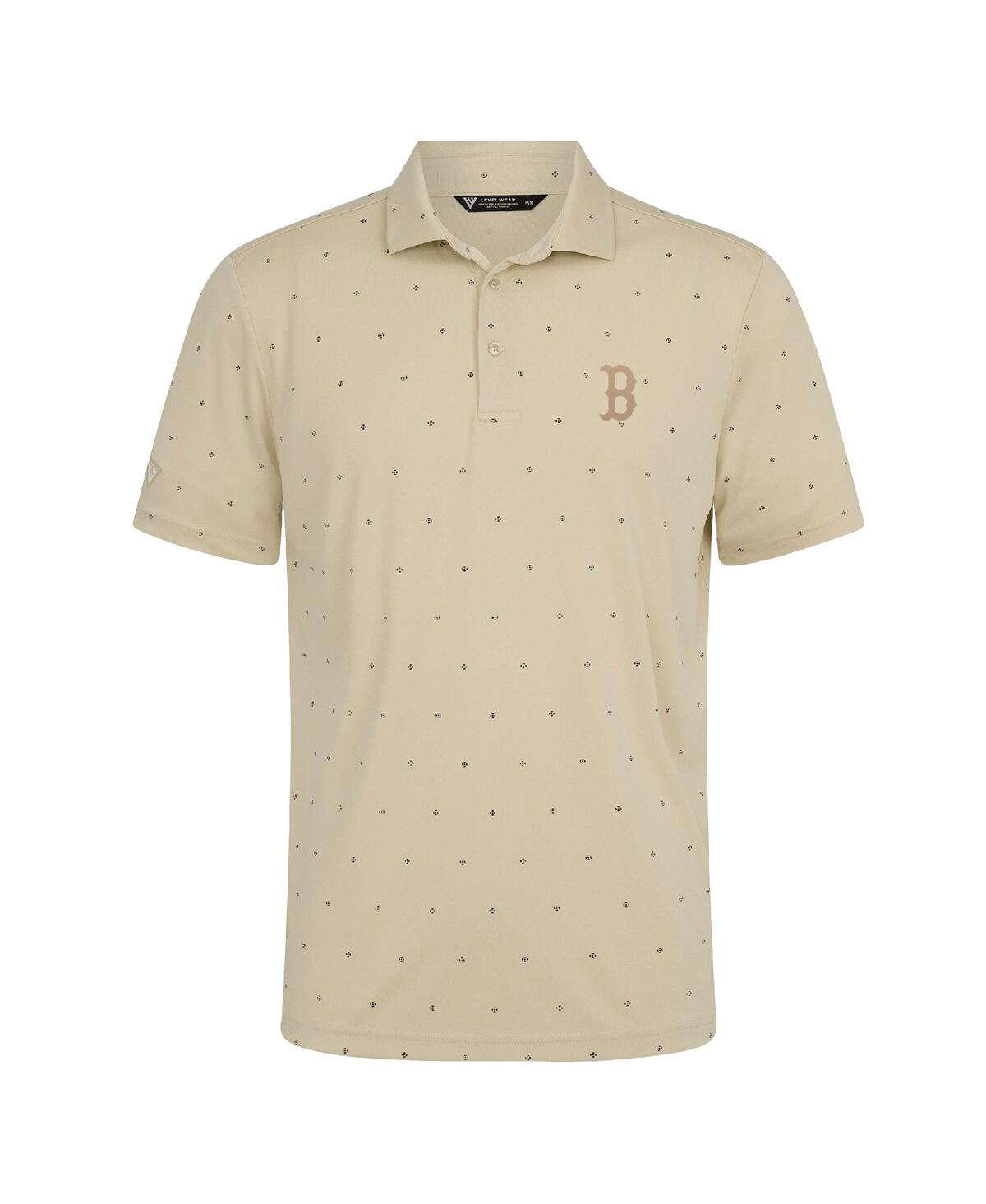 Levelwear Cream Boston Red Sox Vision Polo In Neutral