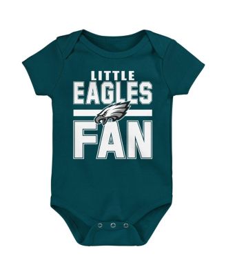 Newborn 3-Piece Philadelphia Eagles Little Tike Bodysuit Set