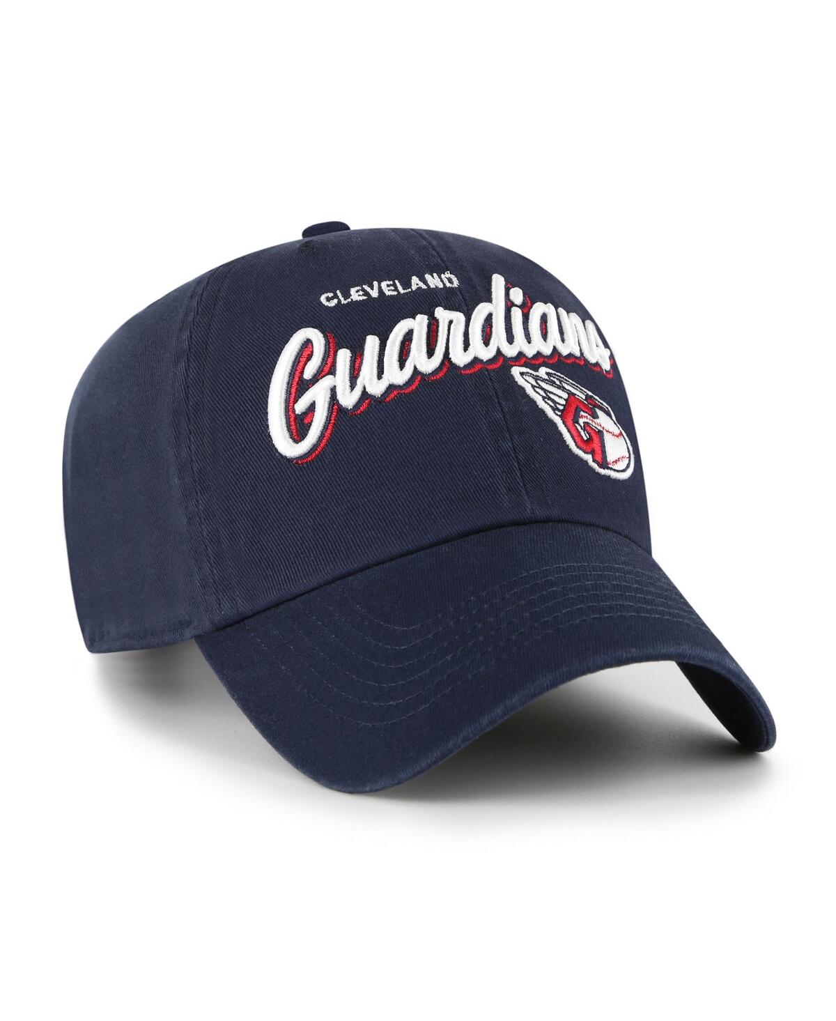 47 Brand Women's Navy Cleveland Guardians Ariana Clean Up Adjustable Hat In Blue